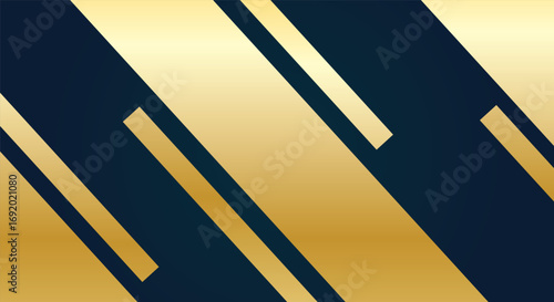 Gold geometric shapes lined up on a black background
