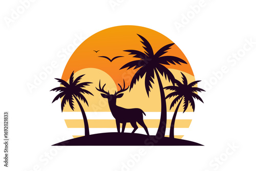 silhouette of a palm tree