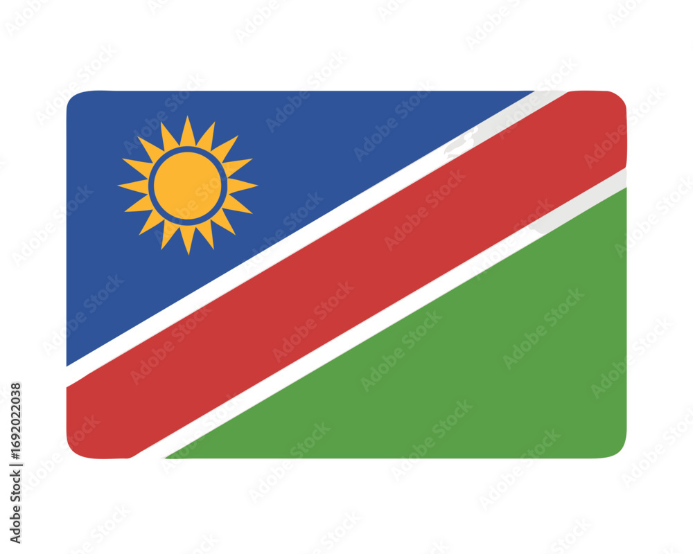 Fototapeta premium namibia flag icon
