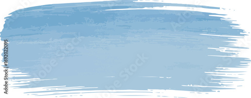 Light blue watercolor brush stroke texture with gradient effect on white background, rough painterly hand-painted design element