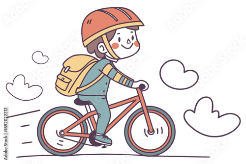 boy with bicycle