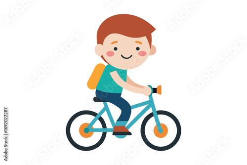 boy riding a bike