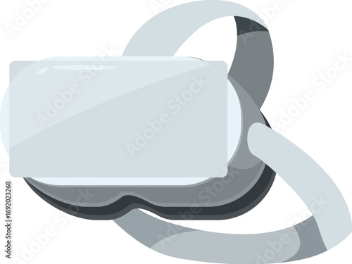 Modern vr headset isolated on white background, offering immersive virtual reality experience