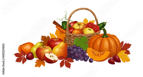 autumn fruits and vegetables