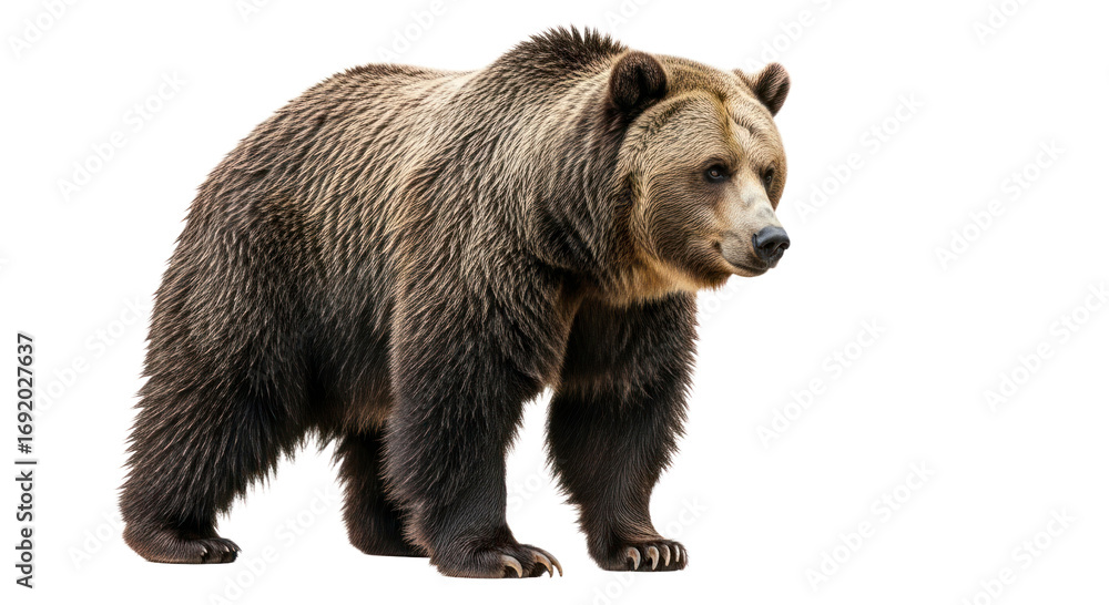 Fototapeta premium Brown bear profile portrait