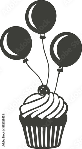 Birthday Cake With Balloons