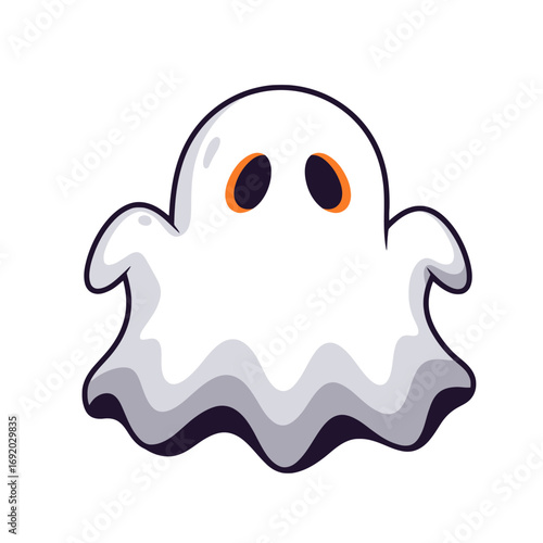 Cute Cartoon Ghost Character Illustration