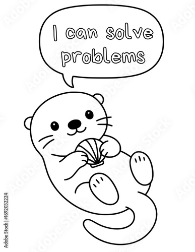 Animal coloring pages with positive affirmations for kids