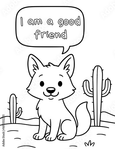 Animal coloring pages with positive affirmations for kids