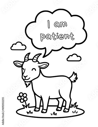 Animal coloring pages with positive affirmations for kids