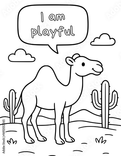 Animal coloring pages with positive affirmations for kids