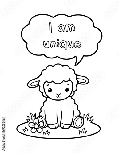 Animal coloring pages with positive affirmations for kids