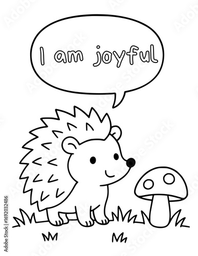 Animal coloring pages with positive affirmations for kids