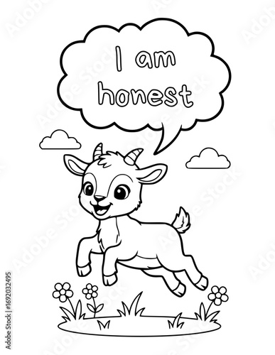 Animal coloring pages with positive affirmations for kids