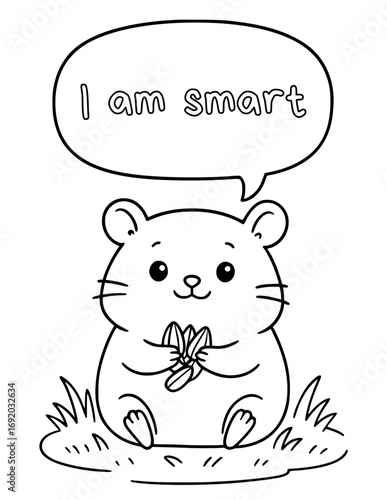 Animal coloring pages with positive affirmations for kids