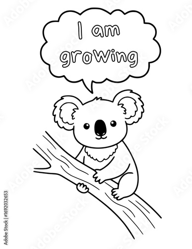 Animal coloring pages with positive affirmations for kids