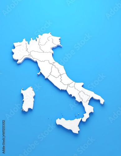 3D map of Italy