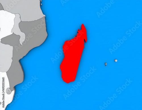 3D map of Madagascar