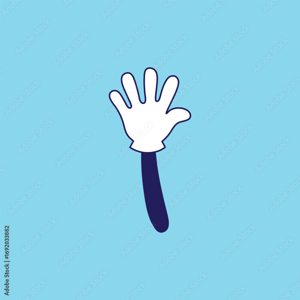 Obraz premium Human body cartoon hand isolated design