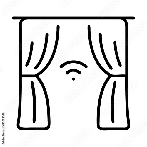 Smart home smart curtains icon transparent background