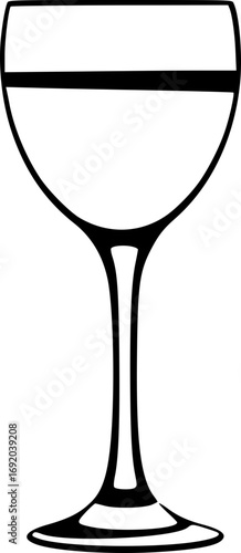 Monochrome minimalist elegant black and white glassware905 illustration isolated modern design stylish sleek decorative artistic minimalist style abstract creative studio quality high contrast profess