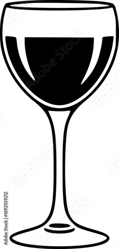 Monochrome black and white glassware illustration minimalistic elegant sophisticated isolated decorative modern stylish simple minimal design concept still life object art glass transparent reflective