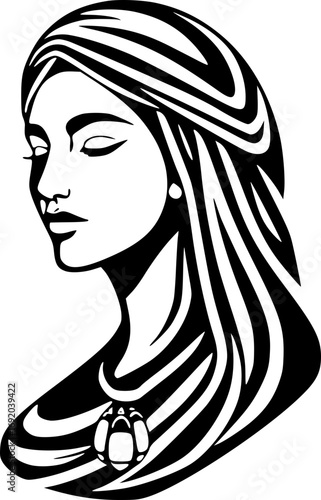 Monochrome maracas woman illustration black and white dance rhythm vector art culture musical instrument female figure percussion performer artistic design
