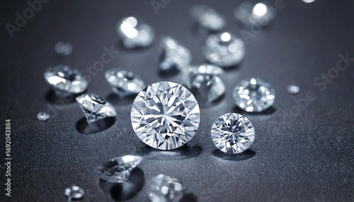 On a Gemologist Table Diamonds Laying 