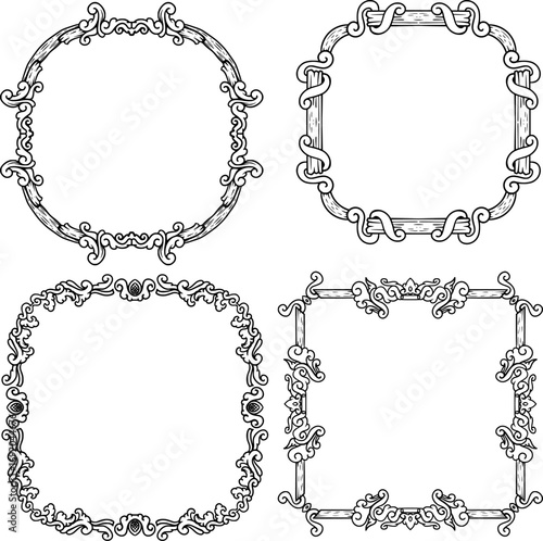 featuring premium bundle designs of frame ornaments with different carvings