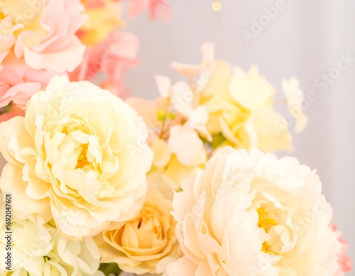 Pastel flowers, soft colors
