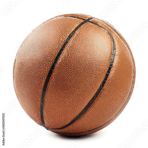 Close-up of a brown basketball