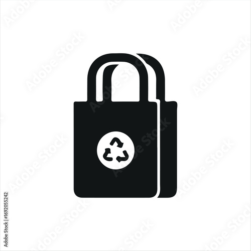 A clean and modern reusable bag icon, designed with a minimal look. Easy to recognize and suitable for apps, websites, packaging, or eco-friendly branding projects