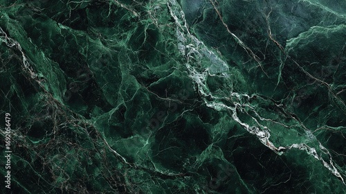 Deep green marble veining