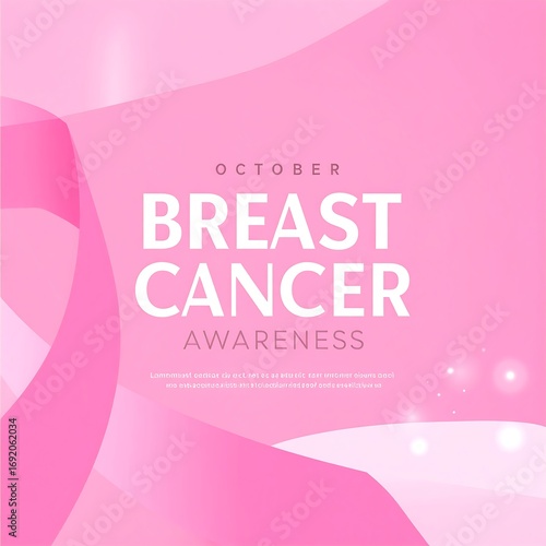 Pink abstract banner for breast cancer awareness month