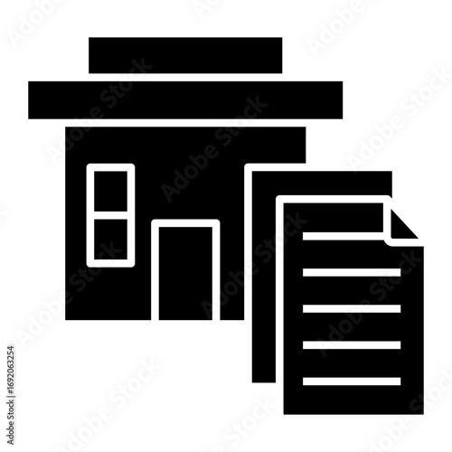 office loan Solid icon