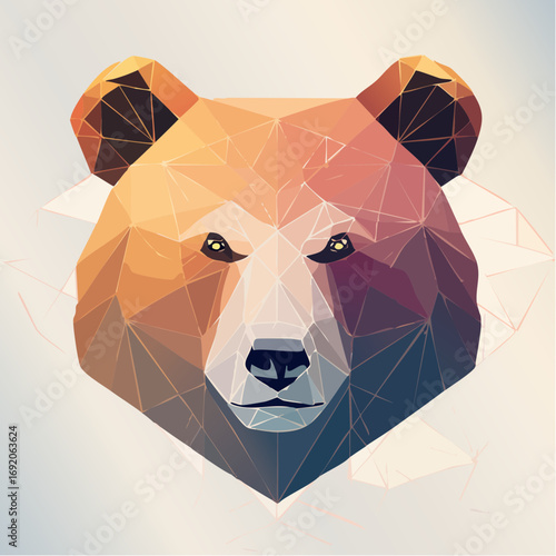 Geometric Bear Portrait A Stylish and Modern Animal Graphic Design