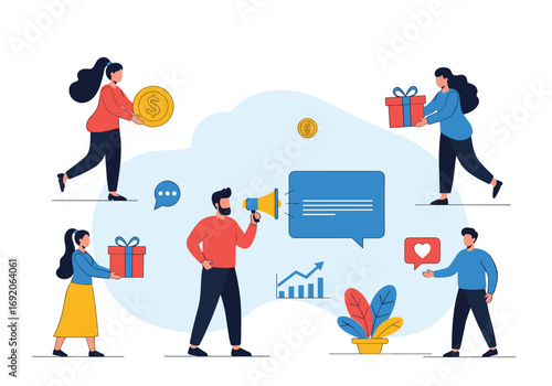 Engaging customers through effective marketing campaigns and customer loyalty programs promoting growth