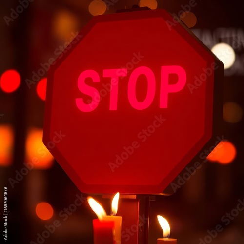 stop sign on the road