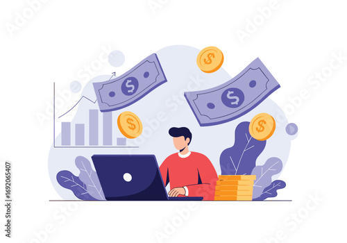 Financial growth with digital tools and investments for business success