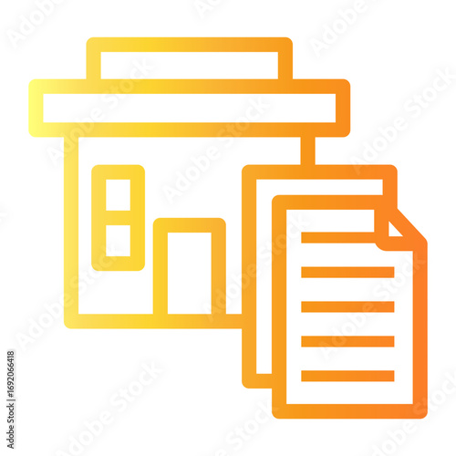 office loan Line Gradient Icon