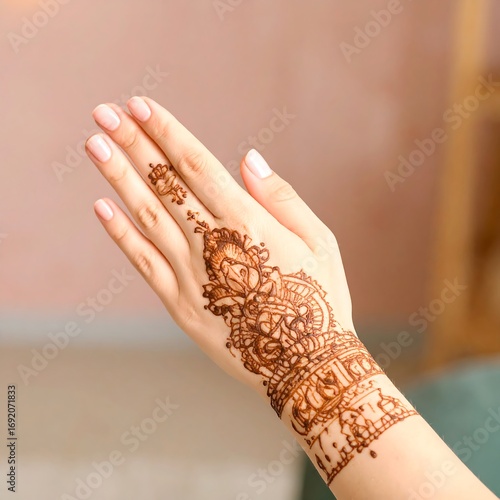 Henna design on a hand