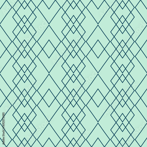 Seamless pattern with geometric ornament. Art Deco style. Vector. 