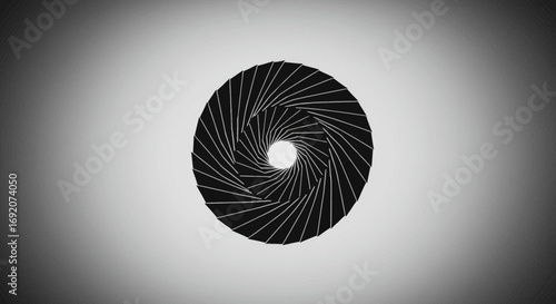 Abstract geometric vortex design with circular lines on a gradient background