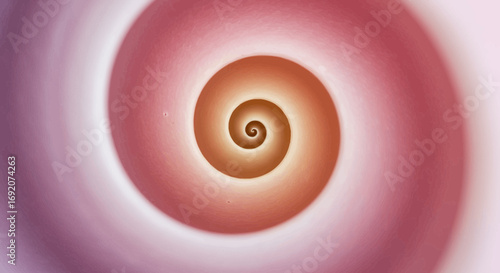 Abstract pink and orange spiral design with a hypnotic and dreamy effect