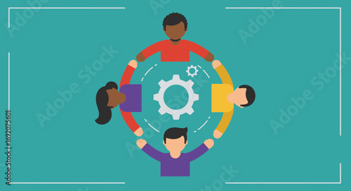 Diverse team collaboration driving innovation and growth through teamwork