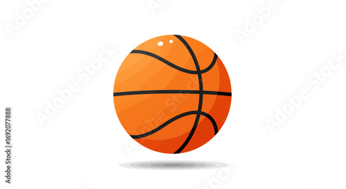Isolated cartoon basketball vector illustration for sports and recreation themes