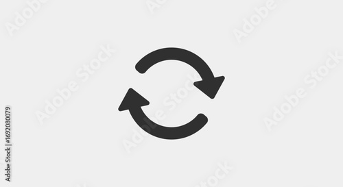 Rotating Arrows Circle Symbol for Refreshing or Synchronization Functionality