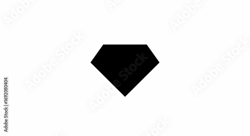 Simple black diamond shape illustration on white background with clear lines