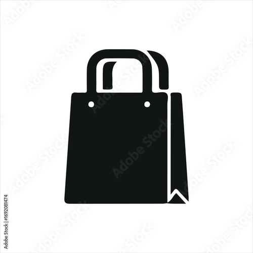 An eco-friendly reusable bag icon with a bold and simple design. Perfect for representing sustainability, zero waste lifestyle, or plastic-free shopping in digital and print media