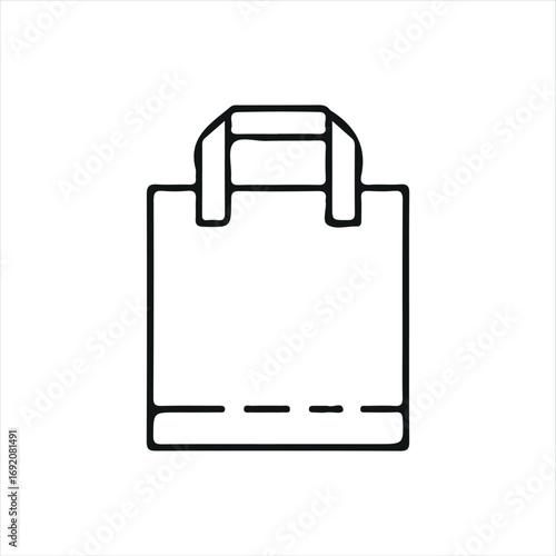 An eco-friendly reusable bag icon with a bold and simple design. Perfect for representing sustainability, zero waste lifestyle, or plastic-free shopping in digital and print media